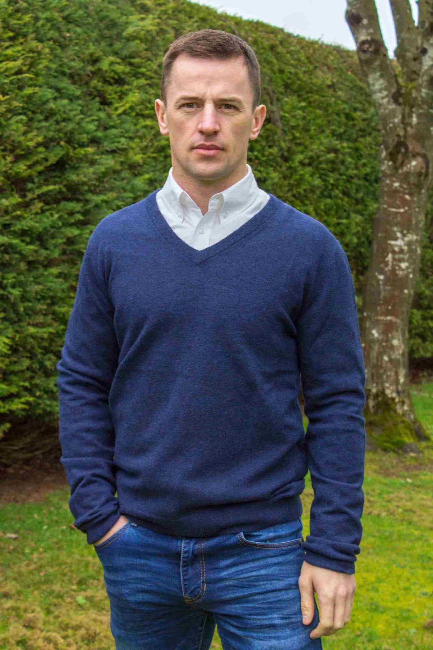 Emerald Style - V-neck | lamswollen herentrui