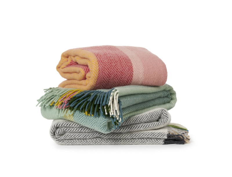 Klippan - Birka | gestreepte plaid van lamswol