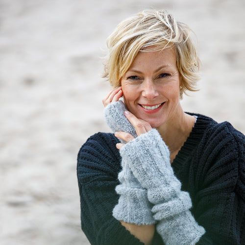 De Reuver - Juul | wollen armwarmers Silver