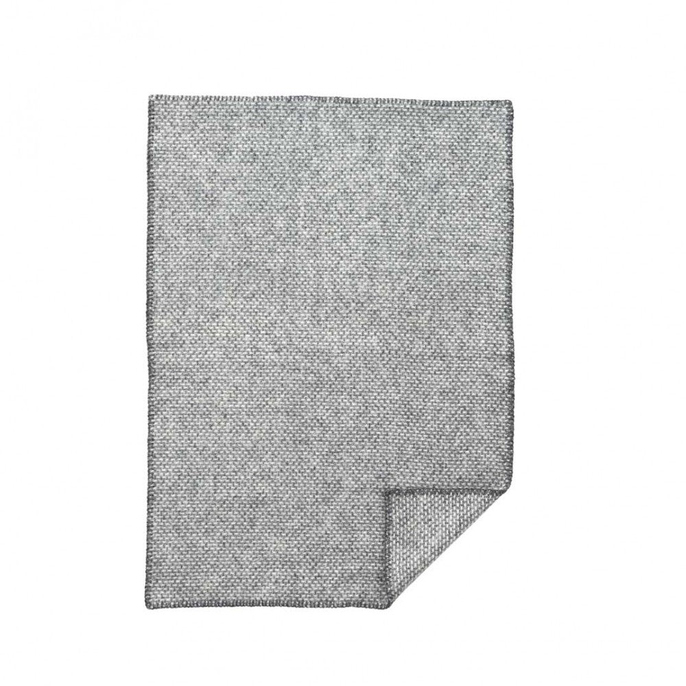Klippan - Domino Baby | wiegdeken van lamswol Dark grey