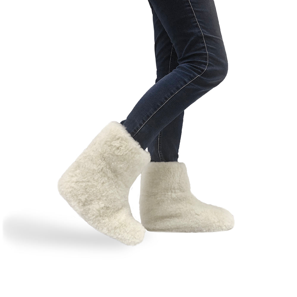 Yoko-Wool | Pantoffel-Stiefel aus Schafwolle