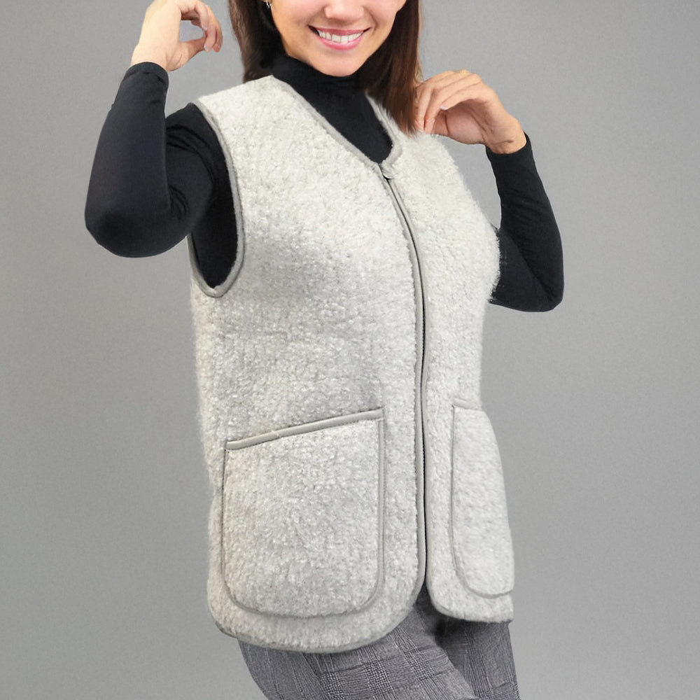 Yoko Wool - Pepitko vest | bodywarmer van zachte wol