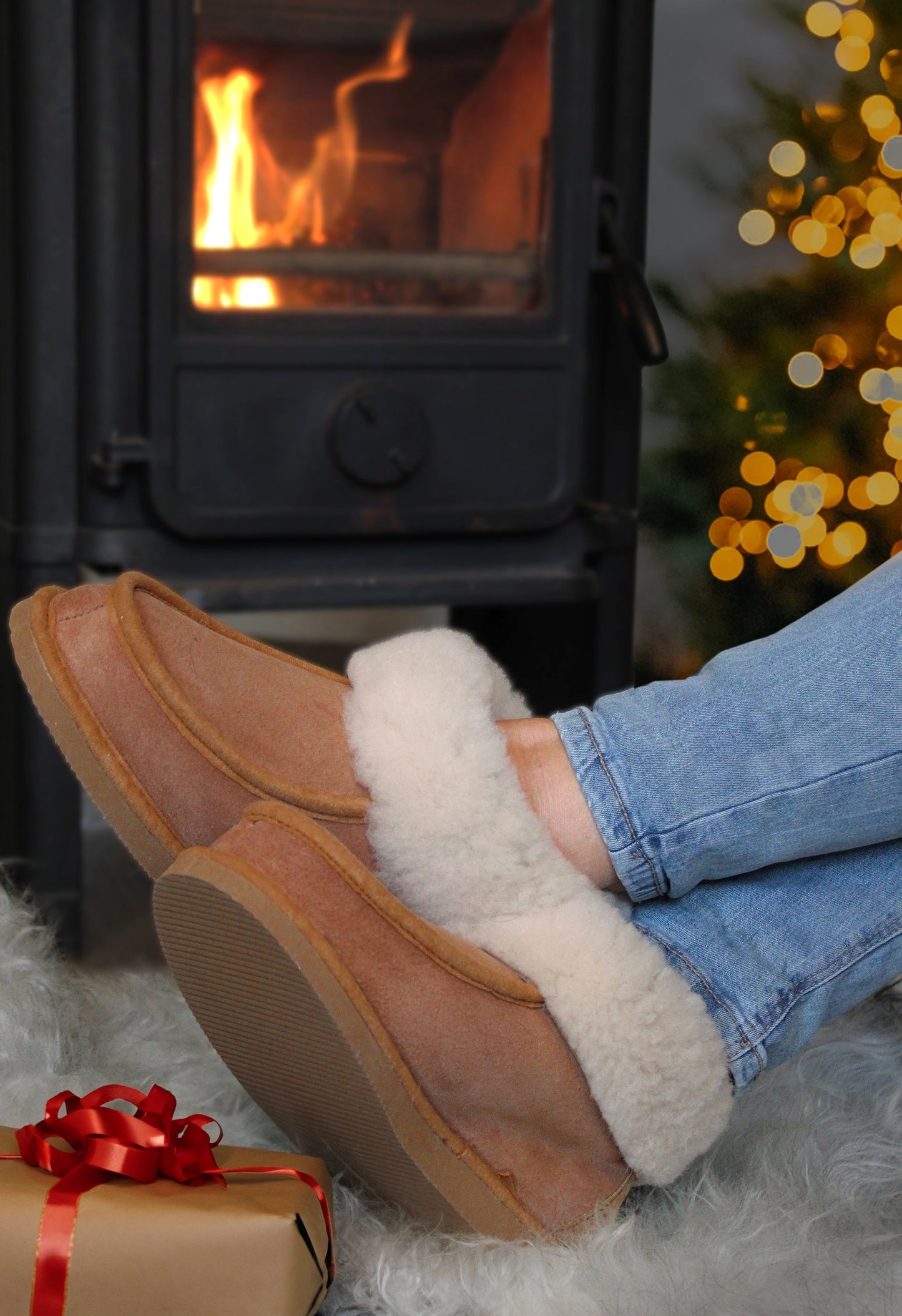 Texelana - Vera | hoge pantoffel van schapenvacht