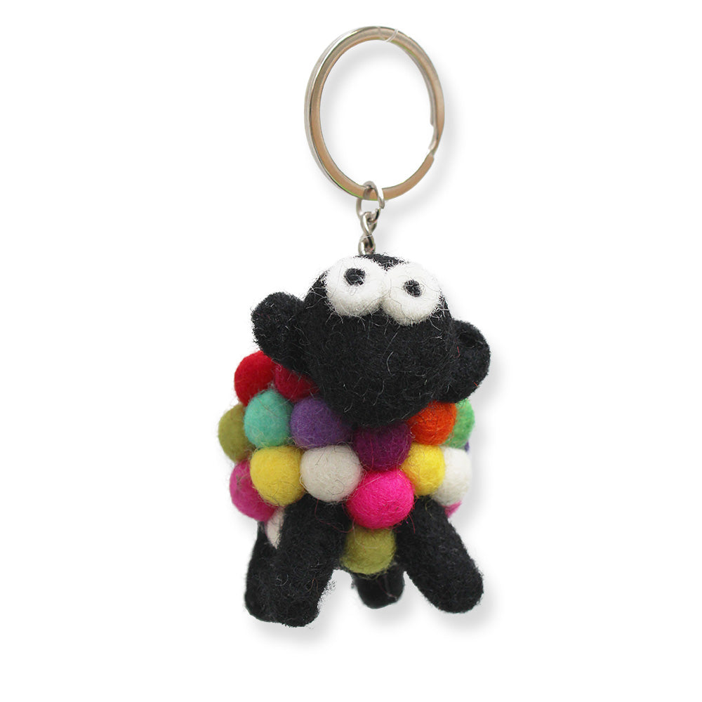 Erin Knitwear - wollen sleutelhanger schaap Sheep multicolour