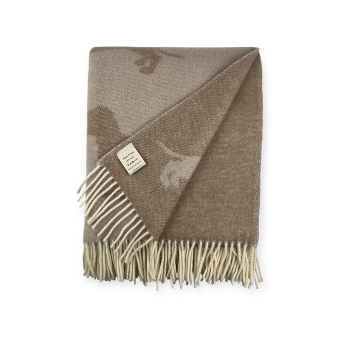 Belpo - Plaid teckel | wollen plaid met teckelprint