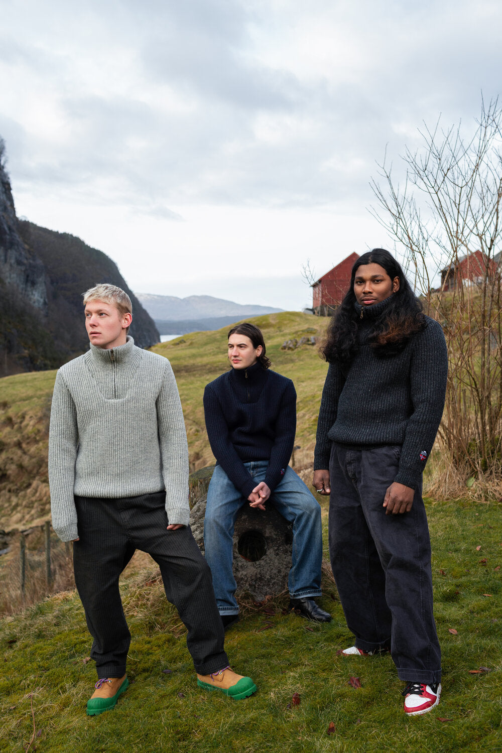 Norlender - Fitjar | Herrenpullover aus norwegischer Wolle mit Reißverschluss