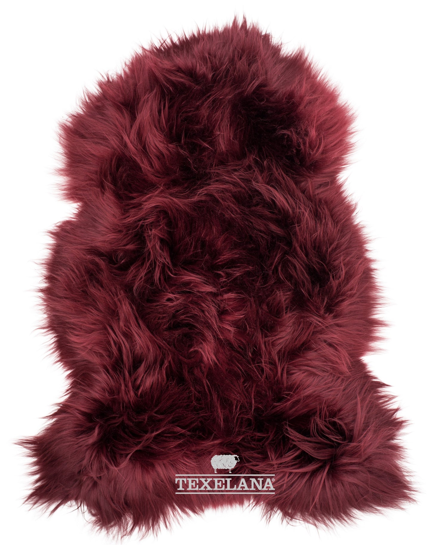 Texelana - geverfde schapenvacht | merlot rood