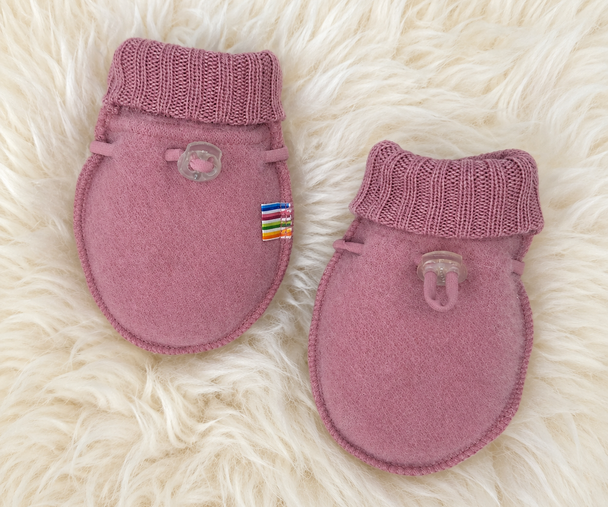 Joha - Baby hat double - stripe | gestreept wollen babymutsje Red stripe