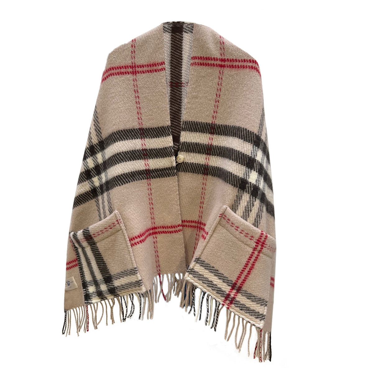 Belpo - Scarf pockets | grote wollen sjaal met zakken Burberry