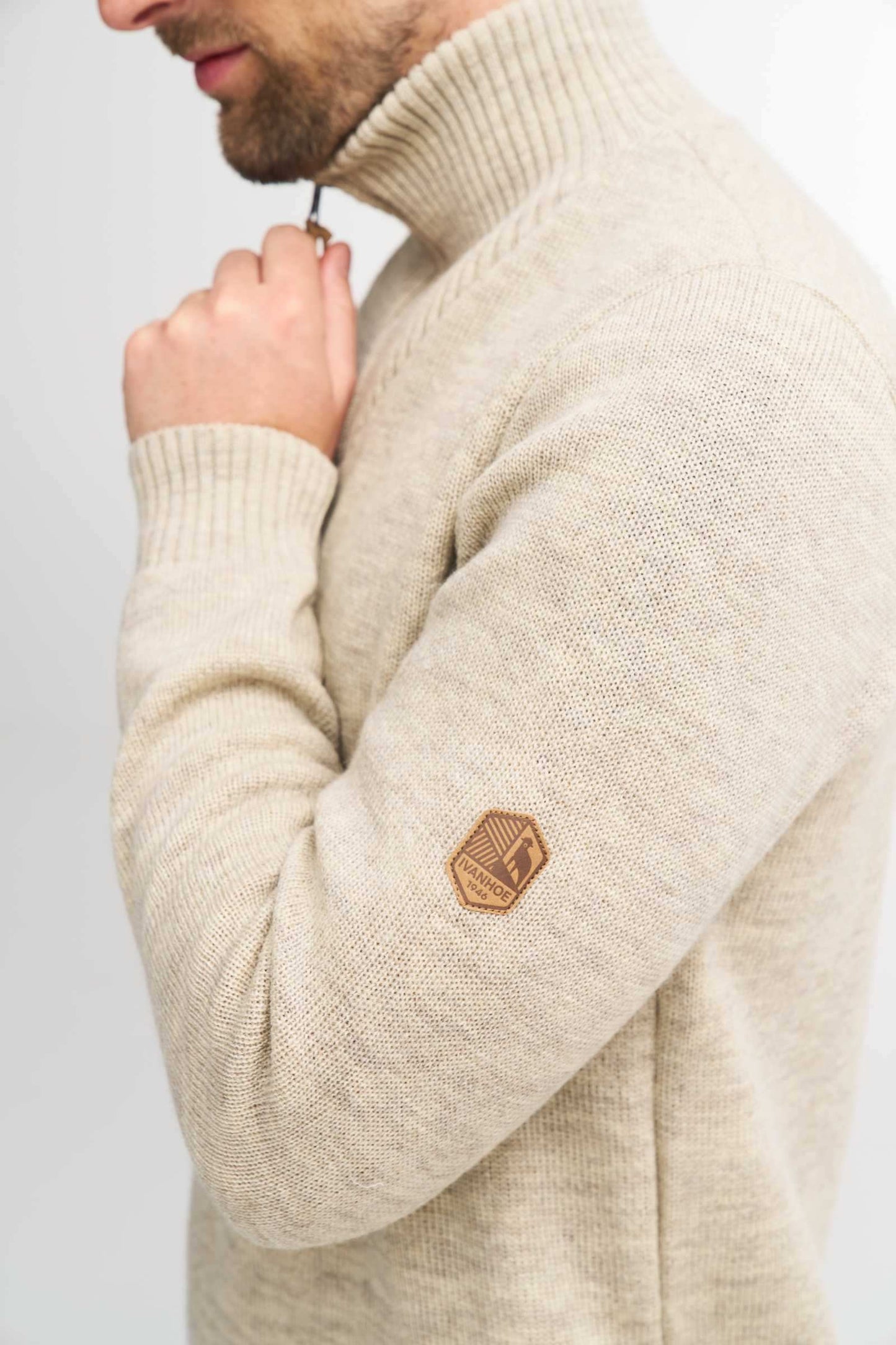 Ivanhoe Knitted in Sweden - NLS Elm HZ | wollen herentrui