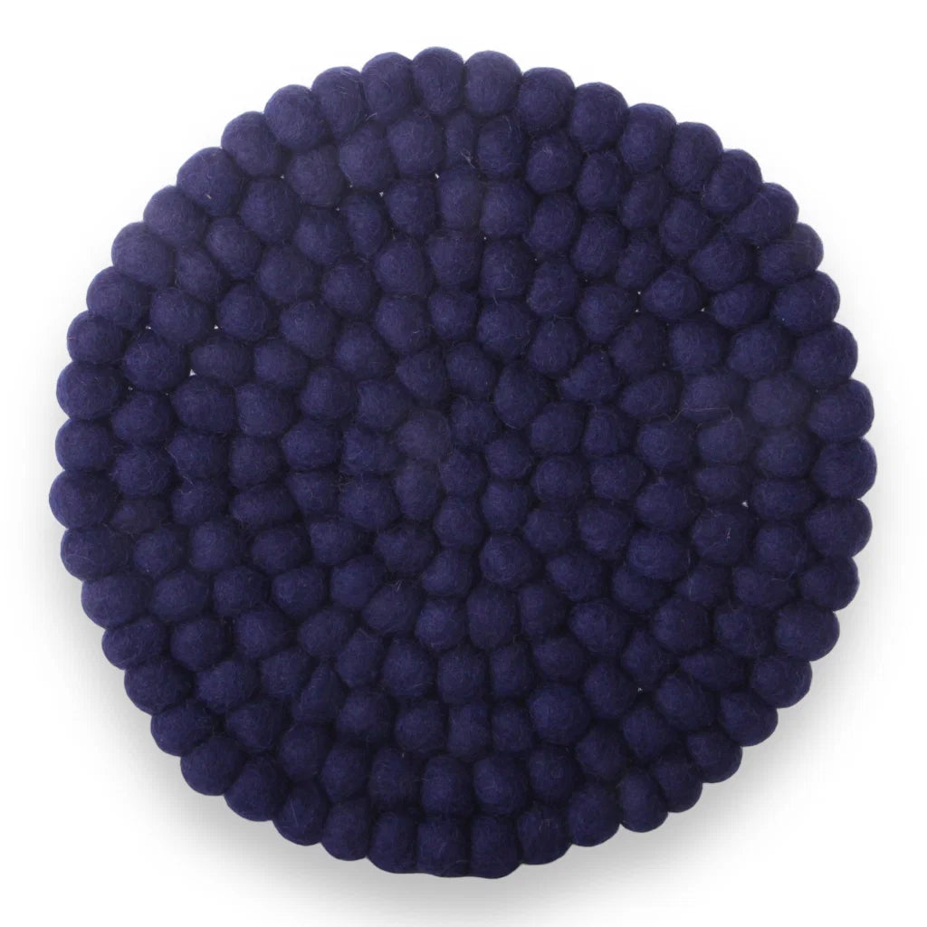 Gry & Sif - Big Coater - wollen pannenonderzetter Dark blue