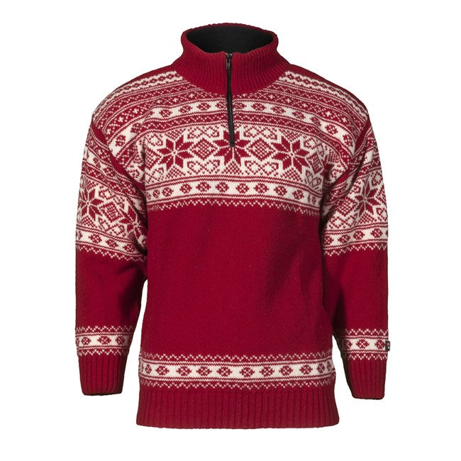 Bråtens - Snowflake HZ | Noorse wollen trui Red white