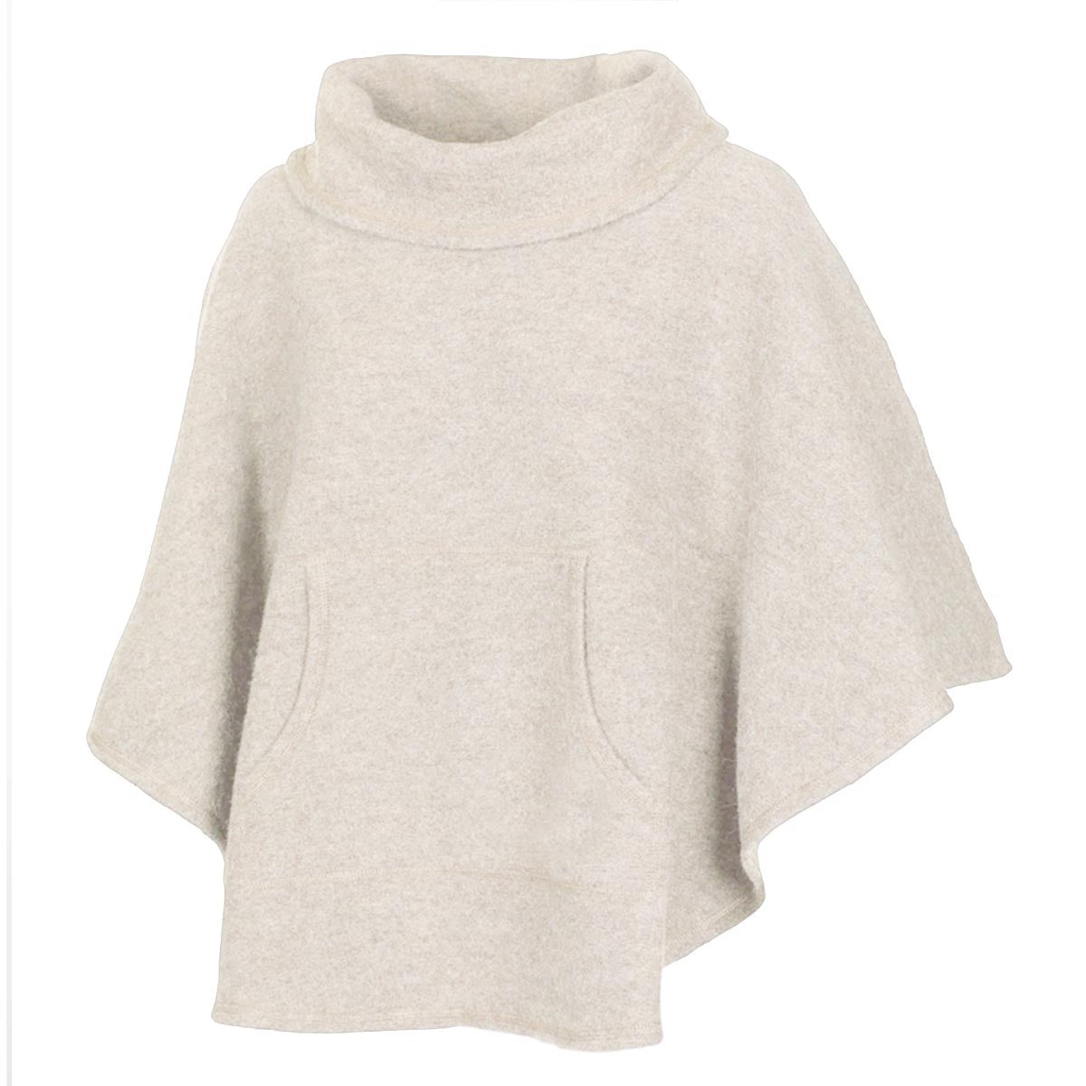 Ivanhoe Knitted in Sweden - NLS Humla | poncho van ongeverfde wol Birch