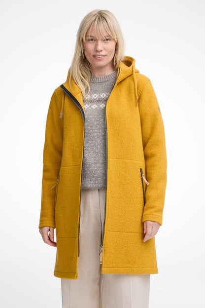 Ivanhoe - Madbacken coat | 100% wollen jas van gekookte wol Autumn Blaze