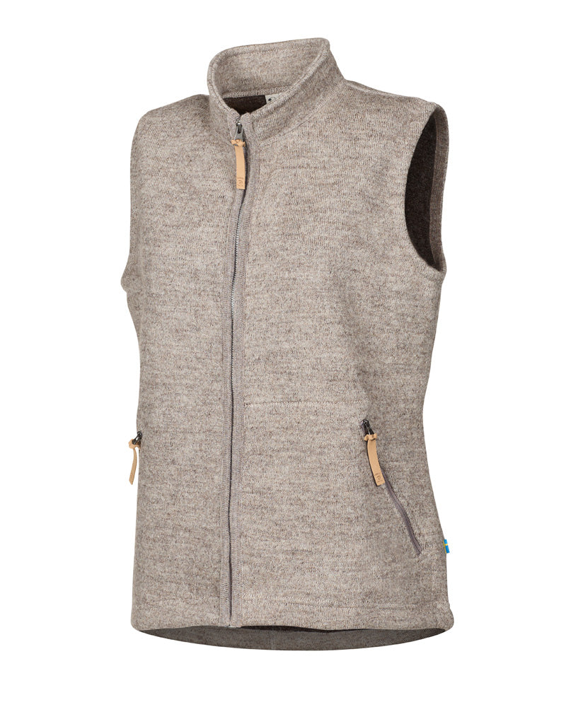 Ivanhoe Knitted in Sweden - NLS Coco Vest | wollen dames bodywarmer Latte
