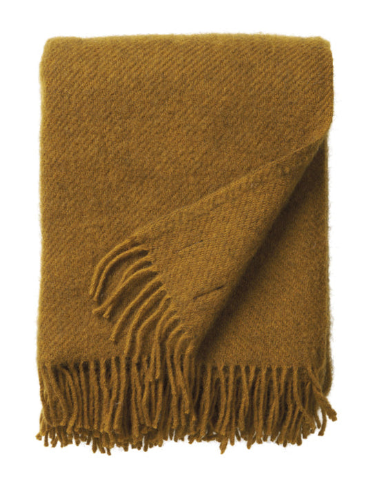Klippan - Gotland | plaid van Gotland wol Caramel 130x200 cm.