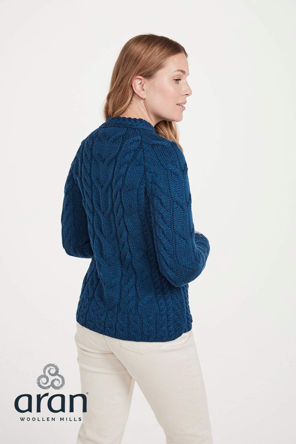 Aran Woollen Mills – B951 | Wollpullover für Damen