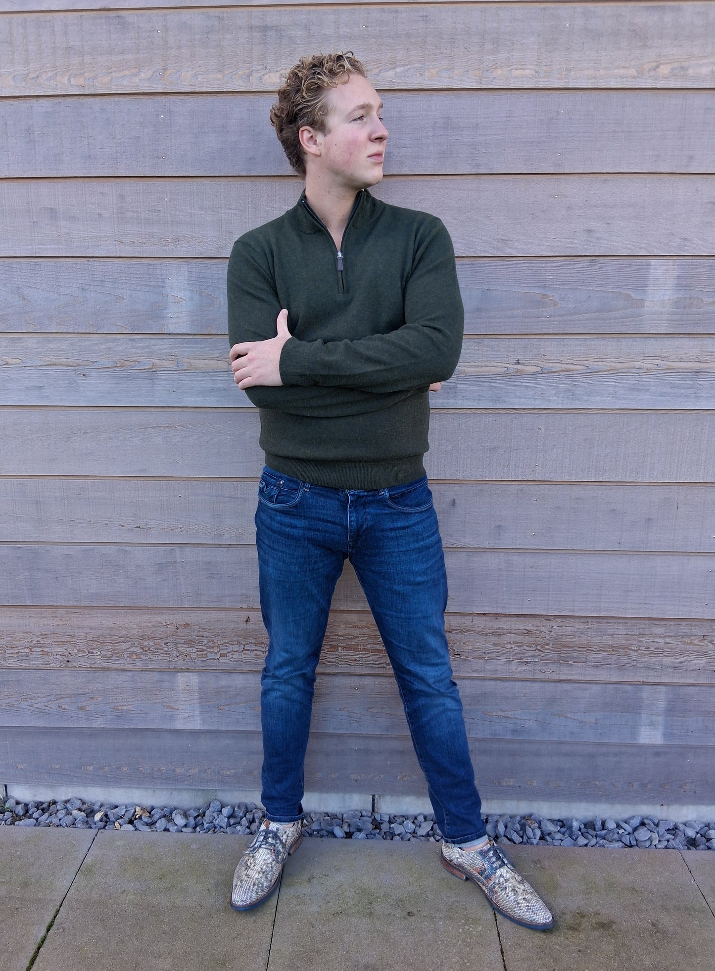 Emerald Style - Halfzip | lamswollen herentrui