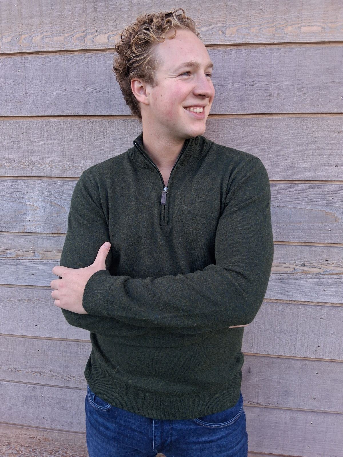 Emerald Style - Halfzip | lamswollen herentrui