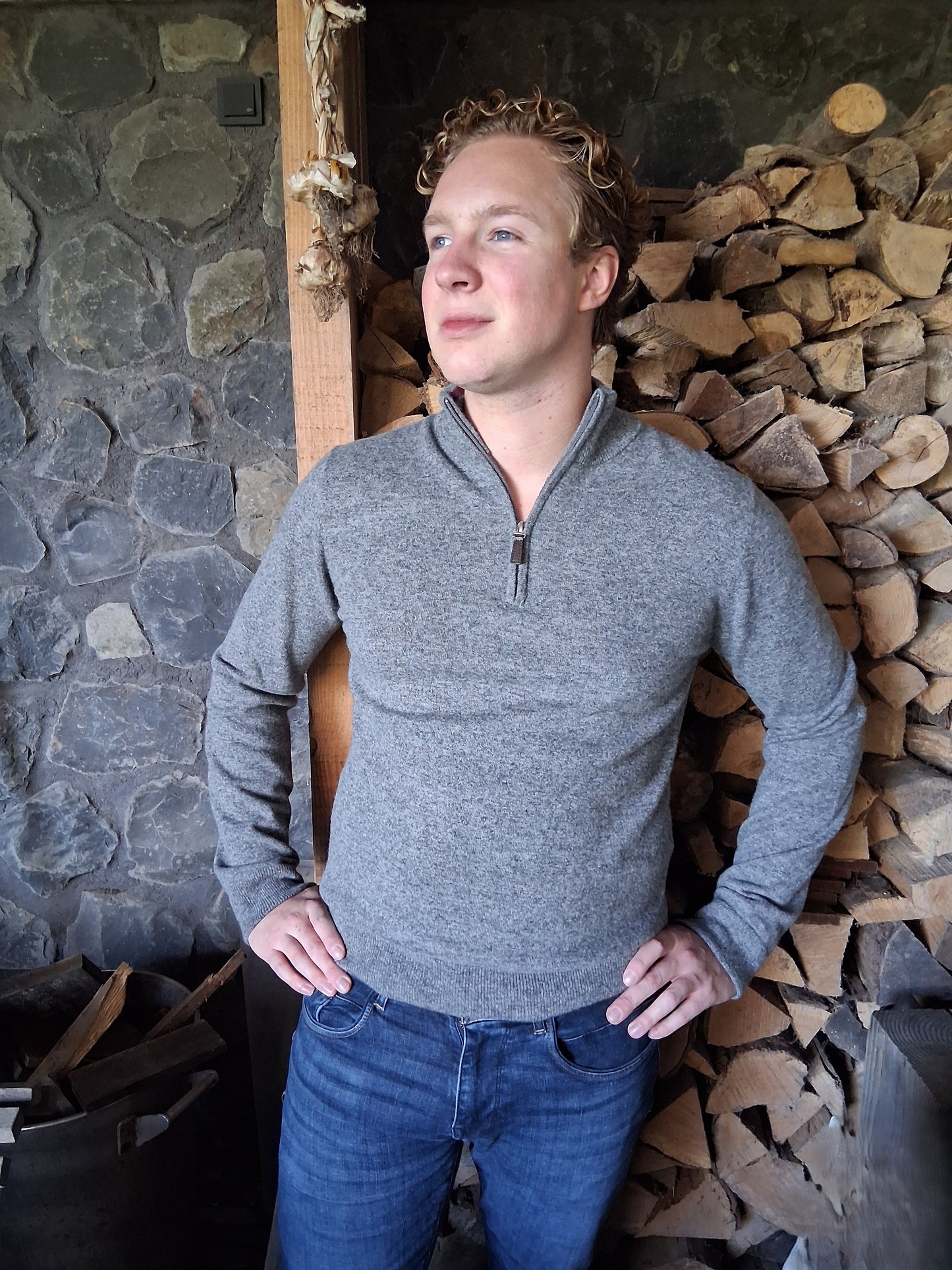 Emerald Style - Halfzip | lamswollen herentrui