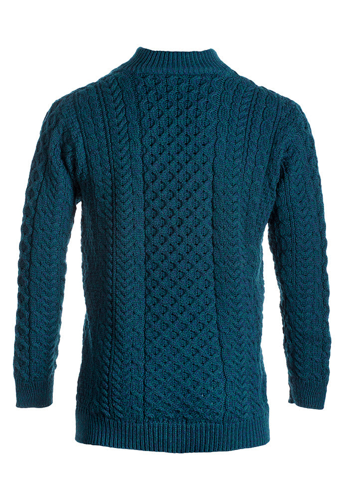 Aran Woollen Mills - B722 | wollen trui met rits