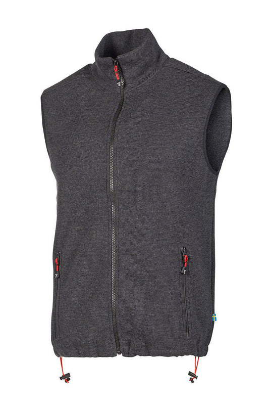Ivanhoe Knitted in Sweden - Hadar vest | wollen heren bodywarmer Graphit M
