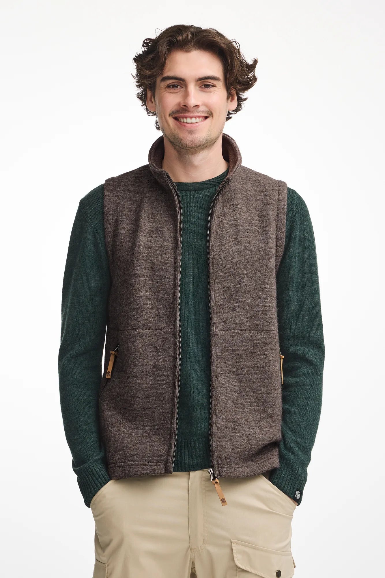 Ivanhoe Knitted in Sweden - NLS Barley Vest | wollen heren bodywarmer