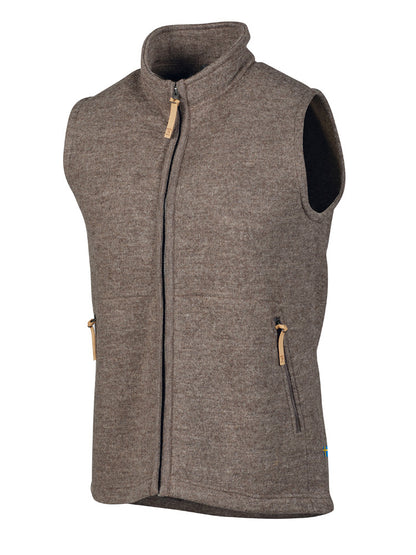 Ivanhoe Knitted in Sweden - NLS Barley Vest | wollen heren bodywarmer Nutmeg