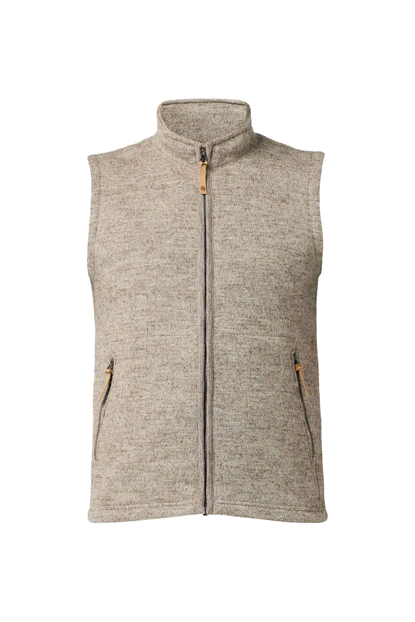 Ivanhoe Knitted in Sweden - NLS Barley Vest | wollen heren bodywarmer Latte
