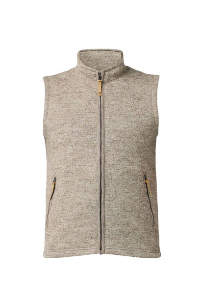 Ivanhoe Knitted in Sweden - NLS Barley Vest | wollen heren bodywarmer Latte