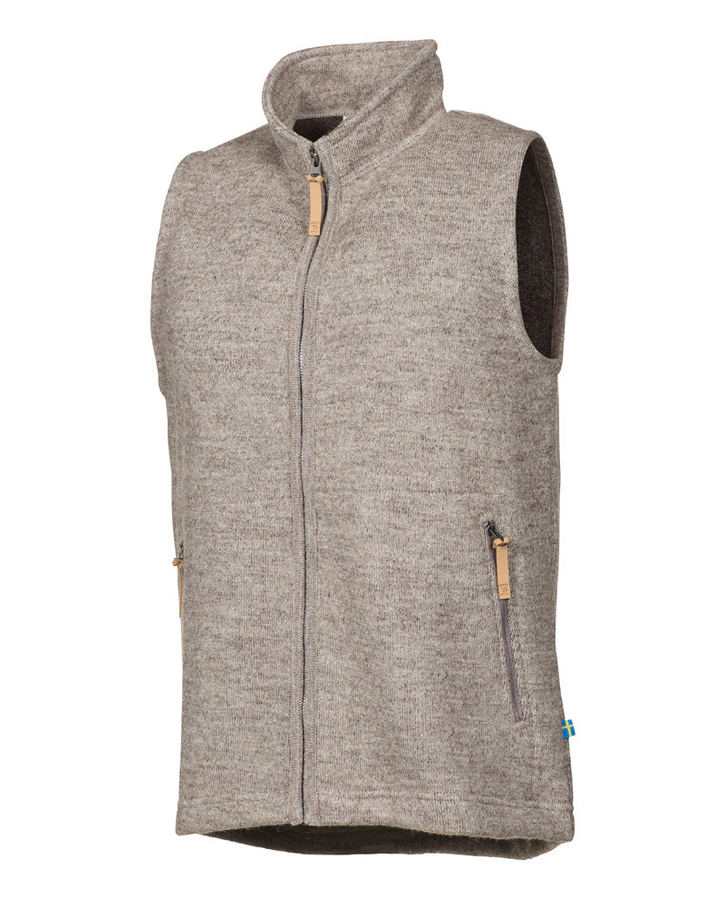 Ivanhoe Knitted in Sweden - NLS Barley Vest | wollen heren bodywarmer Latte