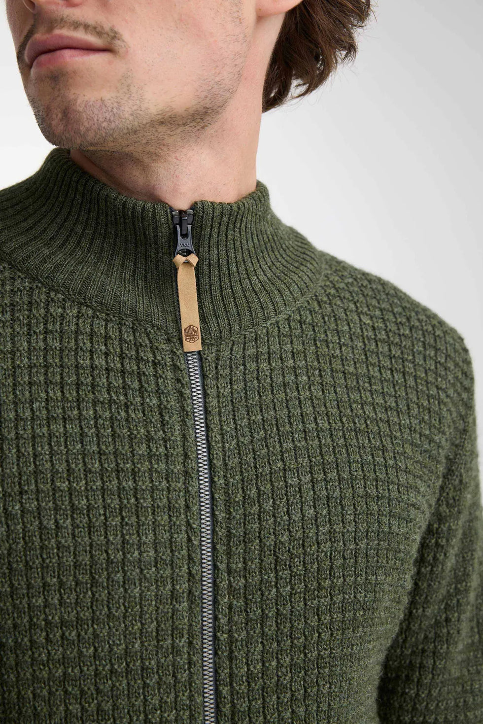 Ivanhoe Knitted in Sweden - Moritz FZ | wollen herenvest met rits