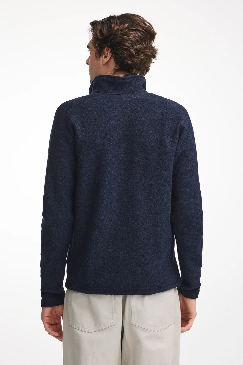 Ivanhoe Knitted in Sweden - Danny FZ | wollen herenvest met rits