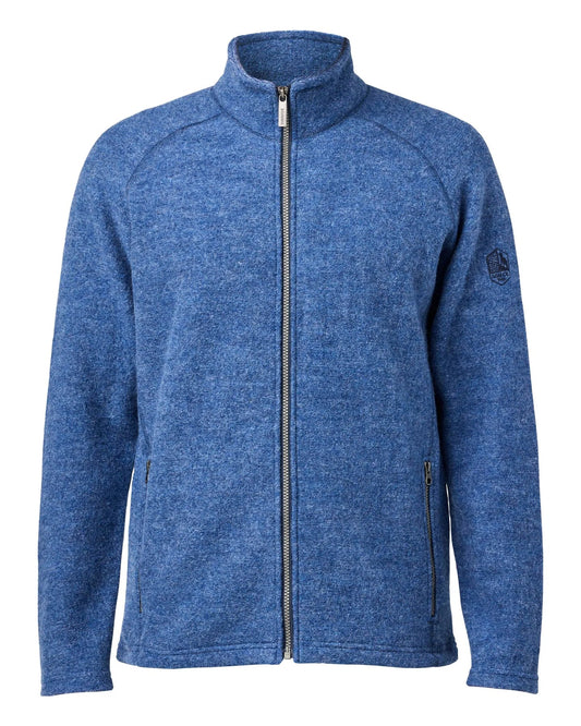 Ivanhoe Knitted in Sweden - Danny FZ | wollen herenvest met rits Denim