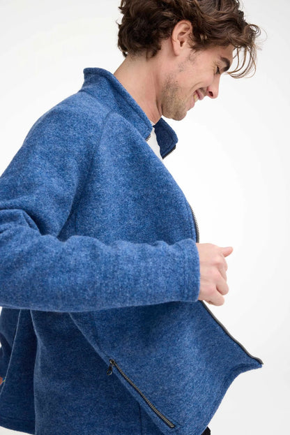 Ivanhoe Knitted in Sweden - Danny FZ | wollen herenvest met rits