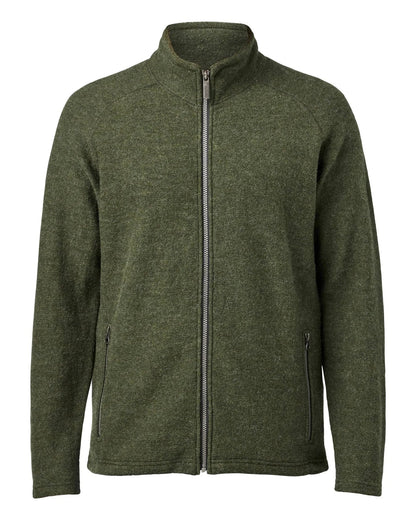 Ivanhoe Knitted in Sweden - Danny FZ | wollen herenvest met rits Loden green