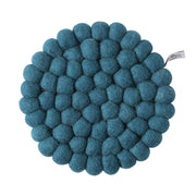 AVEVA - Trivet round | panonderzetter van wol Petrol