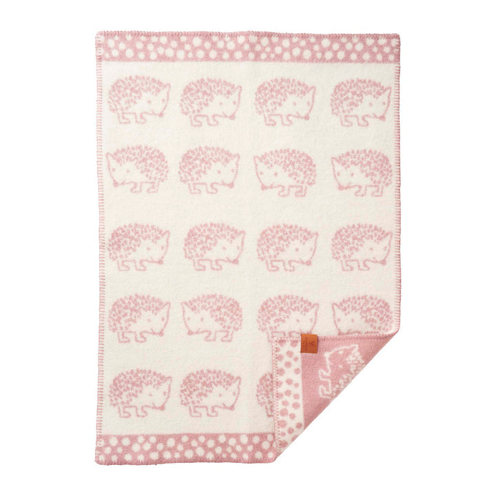 Klippan - Hedgehog | wiegdeken van wol Pink