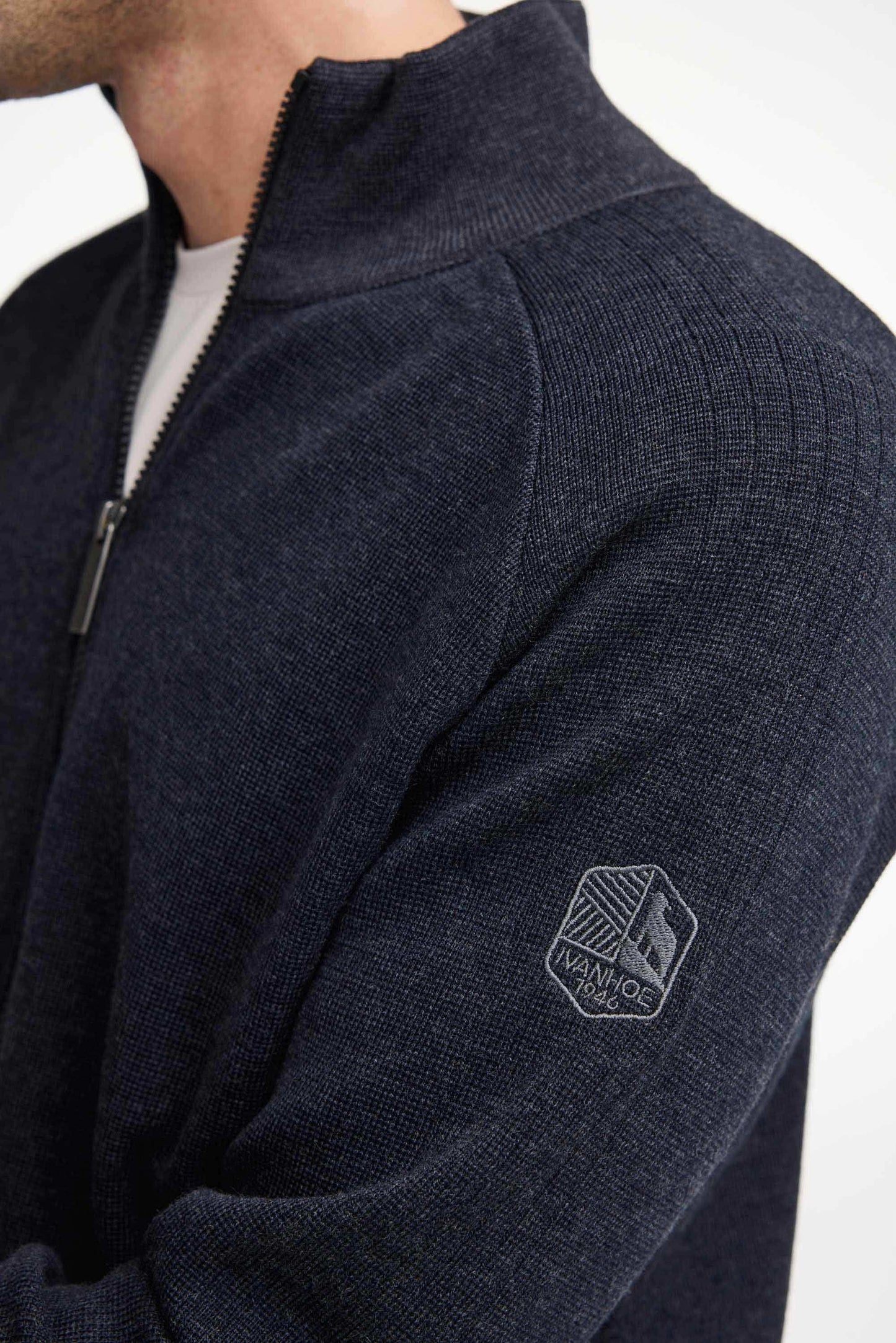 Ivanhoe Knitted in Sweden - Henry FZ WB | windbreaker van wol
