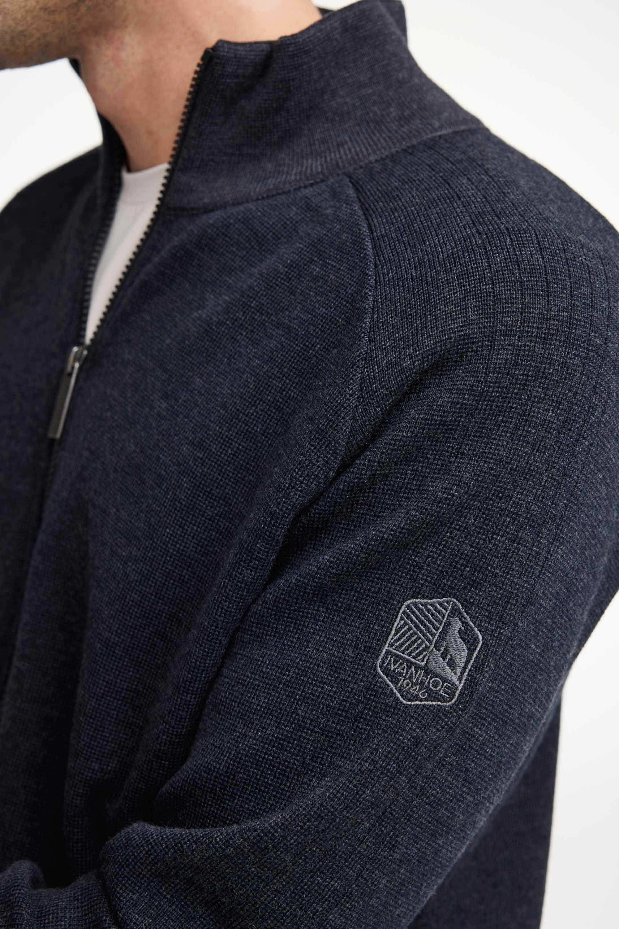 Ivanhoe Knitted in Sweden - Henry FZ WB | windbreaker van wol