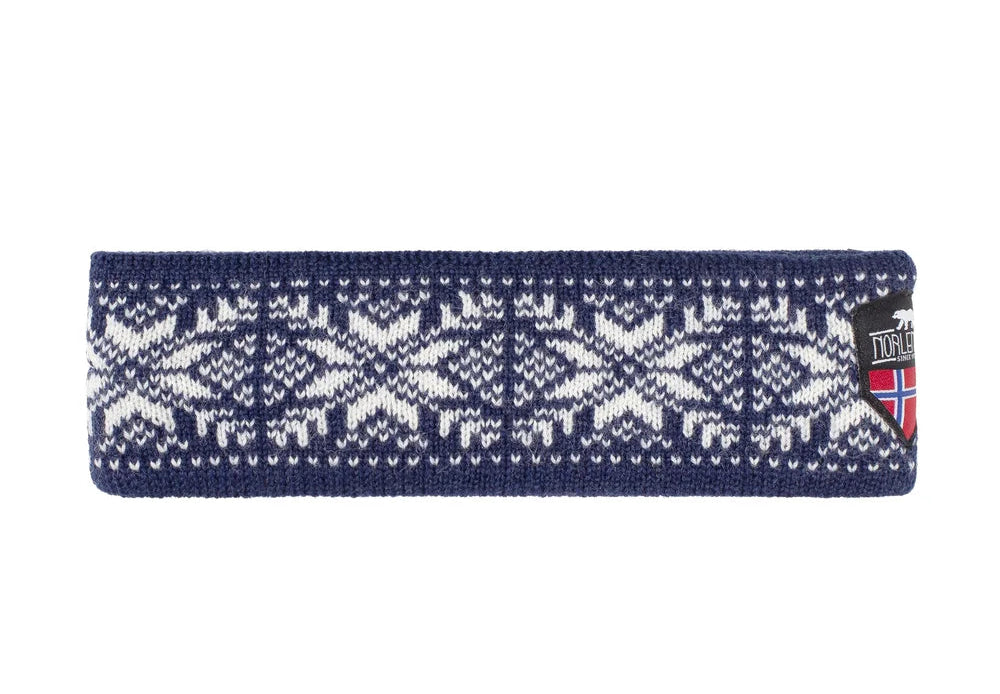 Norlender - Snowflake headband | wollen hoofdband Navy
