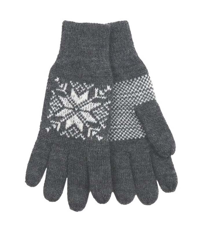 Norlender - Snowflake gloves | wollen handschoenen Grey