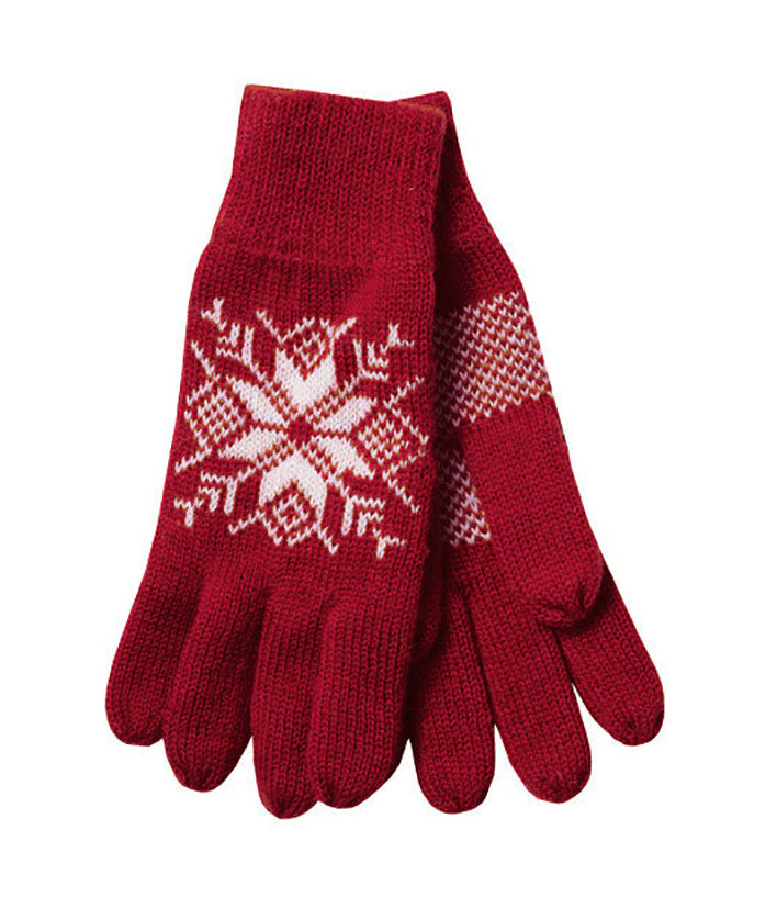 Norlender - Snowflake gloves | wollen handschoenen Red