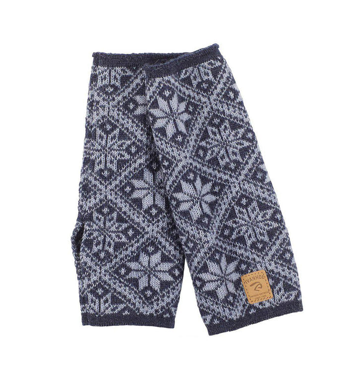 Ivanhoe Knitted in Sweden - Freya wristband | wollen polswarmers Forever blue