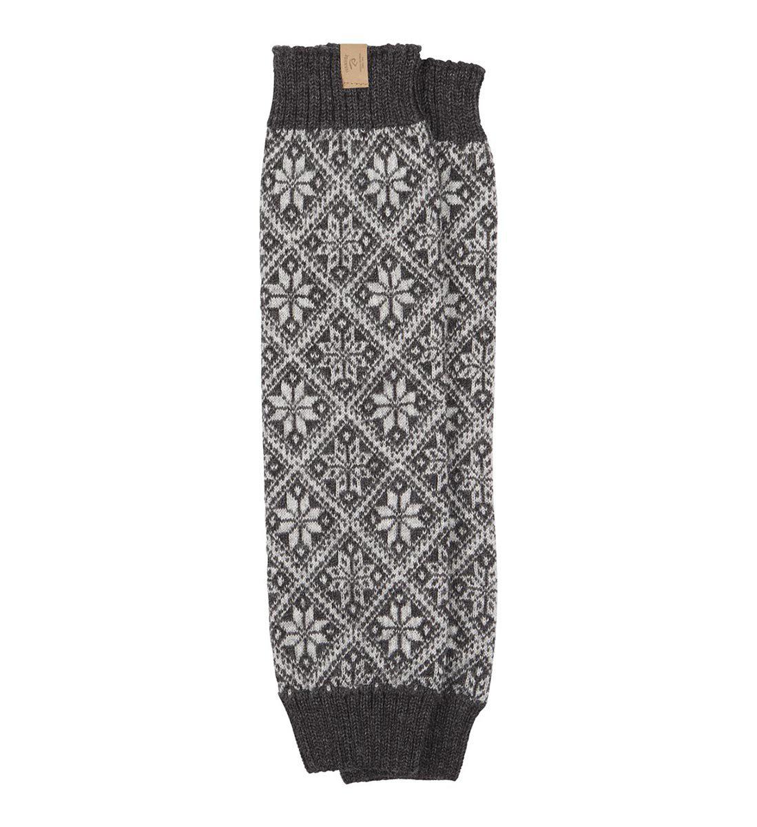 Ivanhoe Knitted in Sweden - Freya leg warmer | wollen beenwarmers Graphit marl