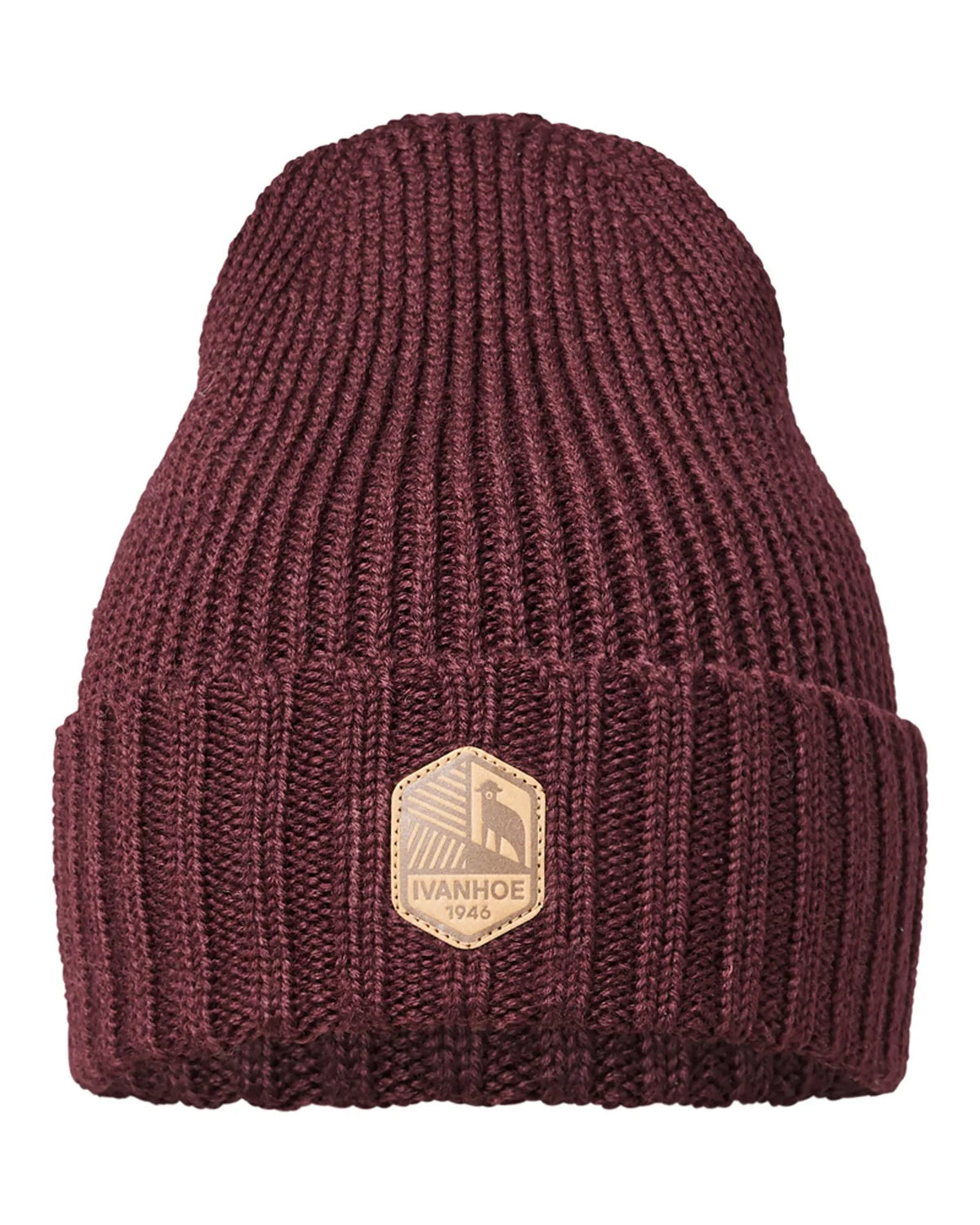 Ivanhoe Knitted in Sweden - Ipsum hat | wollen muts Ruby wine