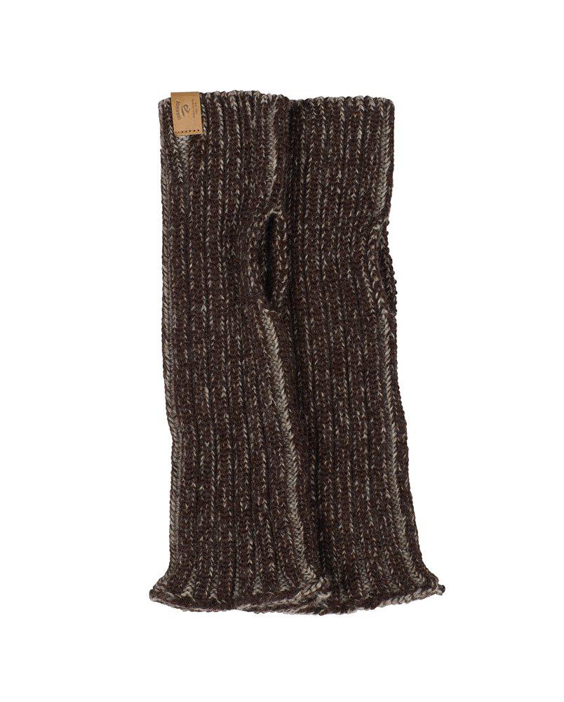 Ivanhoe Knitted in Sweden - NLS gaters | wollen polswarmers Chocolate Mouliné