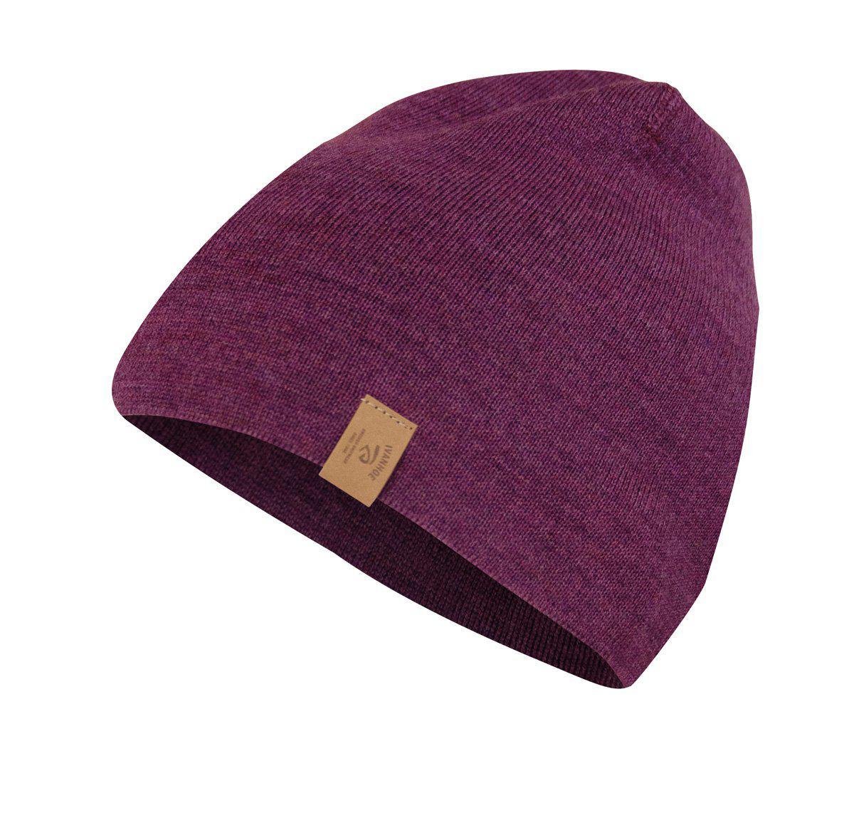 Ivanhoe Knitted in Sweden - Uni hat | muts van merinowol Purple