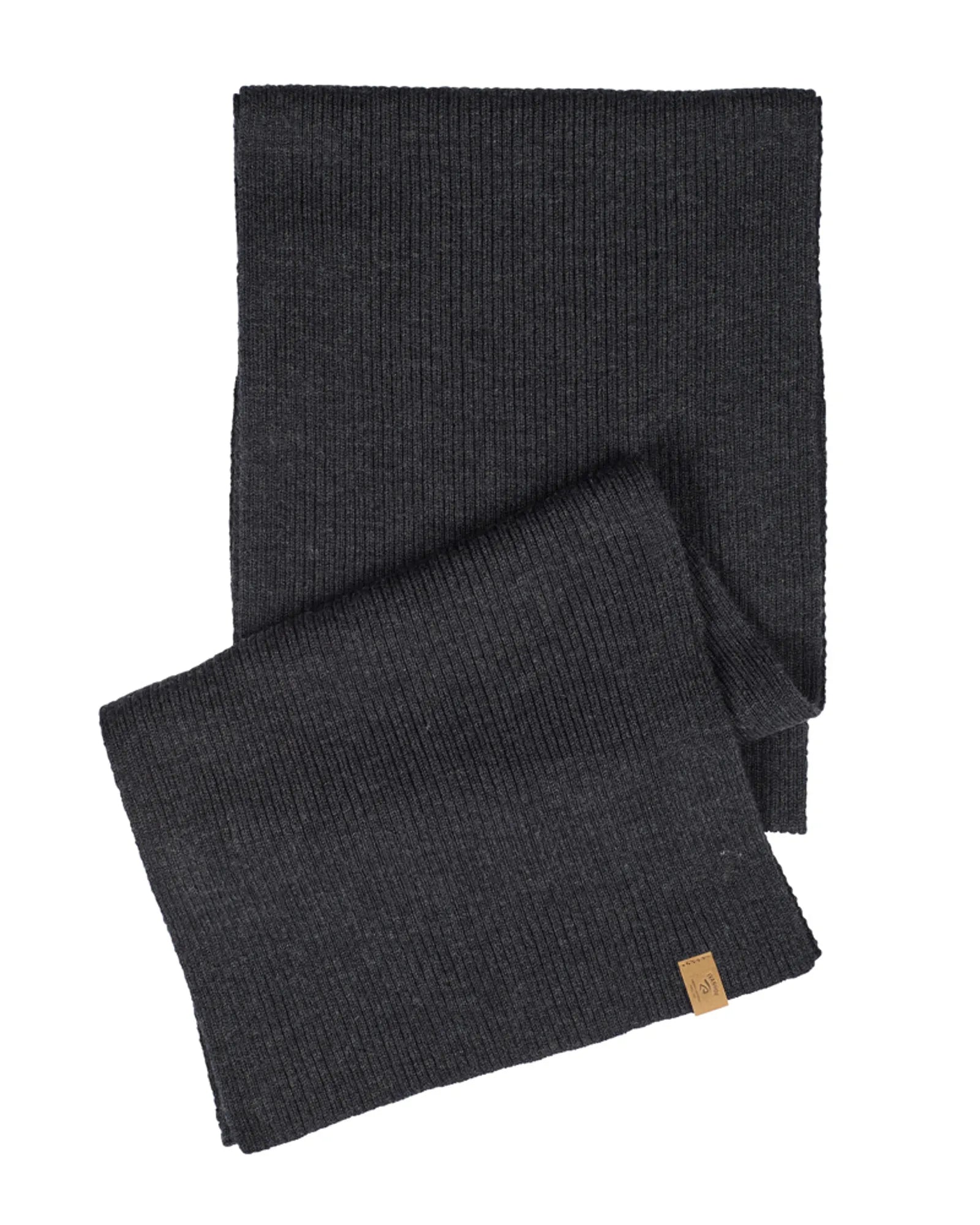 Ivanhoe Knitted in Sweden - Gelu scarf | sjaal van merinowol Graphite marl