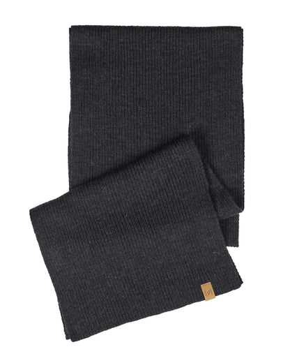 Ivanhoe Knitted in Sweden - Gelu scarf | sjaal van merinowol Graphite marl